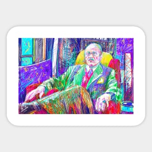 CARL JUNG - colored pencils portrait Sticker